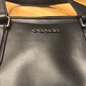 Coach Black Leather Laptop bag.